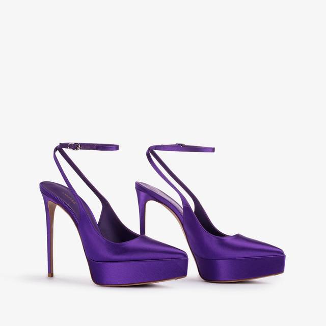 Le Silla Slingback con plateau raso viola kamala Presa