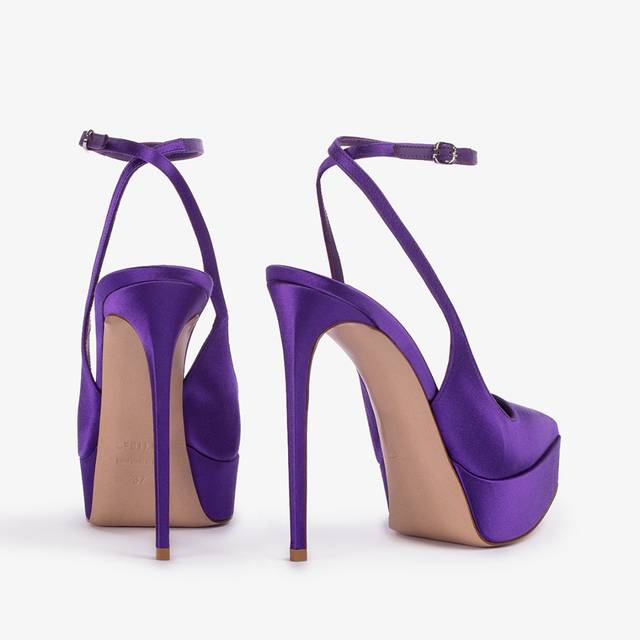 Le Silla Slingback con plateau raso viola kamala Presa
