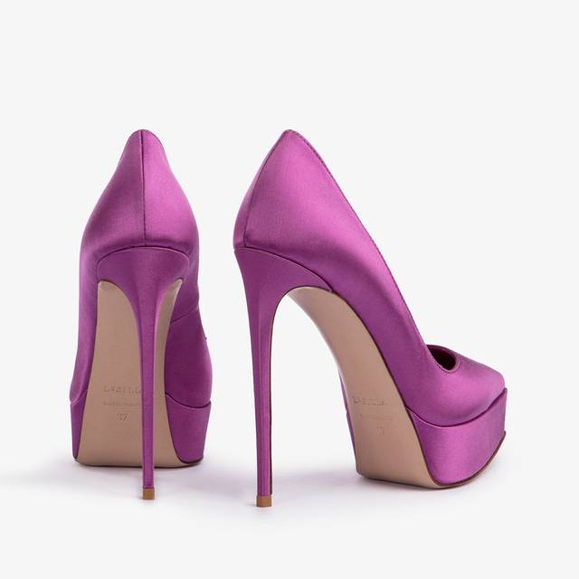 Le Silla Décolleté con plateau satin lavanda darling Sconto