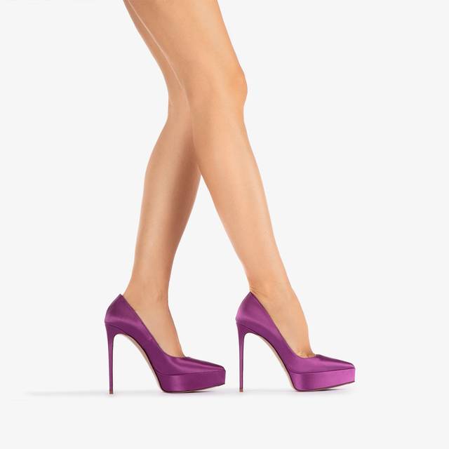 Le Silla Décolleté con plateau satin lavanda darling Sconto