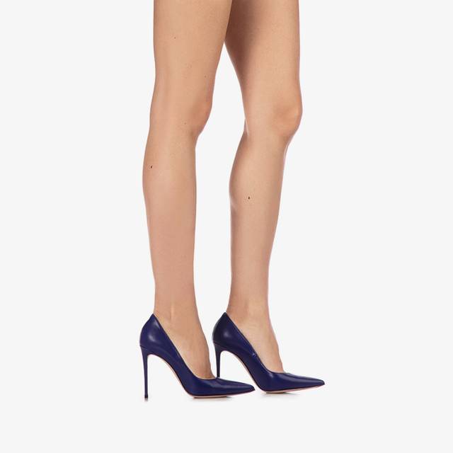 Le Silla Décolleté pelle blu lazuli Vendita Economica