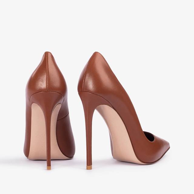 Le Silla Décolleté pelle marrone caramel Vendite Flash