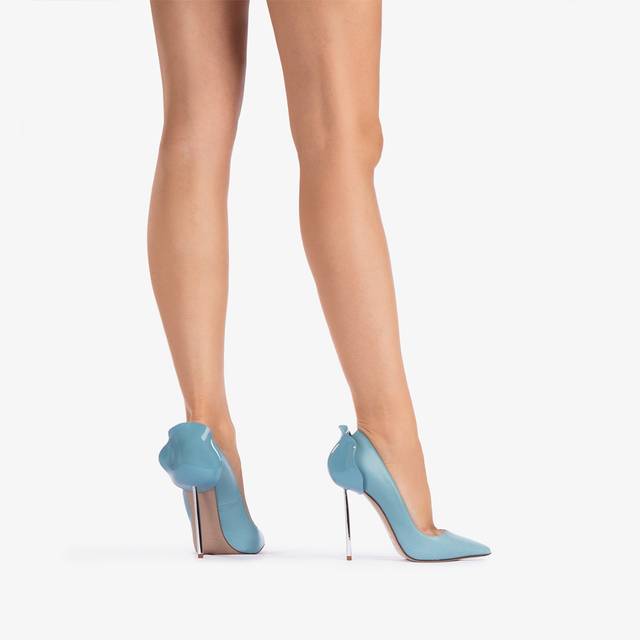 Le Silla Décolleté pelle azzurra sugar Negozio