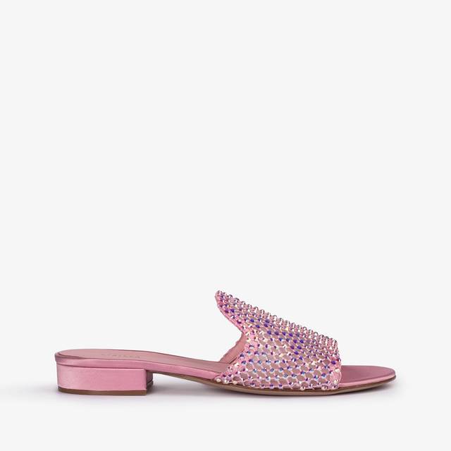 Le Silla Sandalo mule gioiello rete rosa dea con Cristalli Sconto di tempo limitato