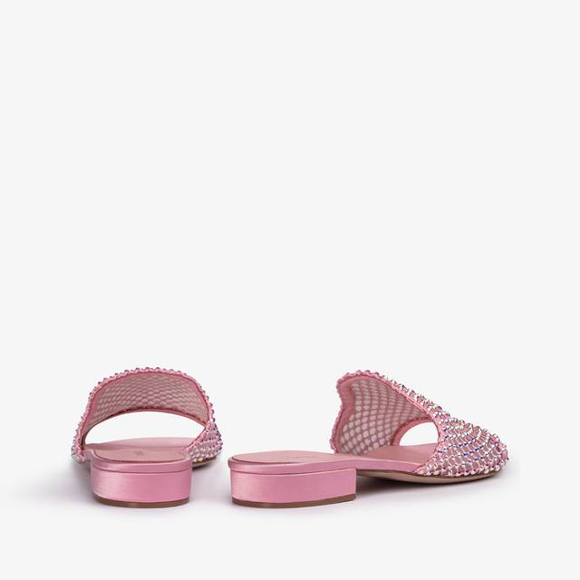 Le Silla Sandalo mule gioiello rete rosa dea con Cristalli Sconto di tempo limitato