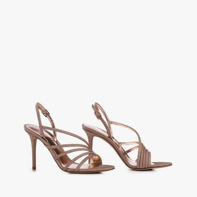 Le Silla Sandalo tessuto glitterato nude skin Negozio online di fabbrica
