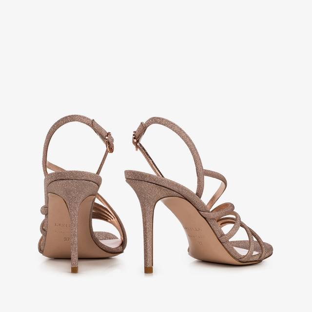 Le Silla Sandalo tessuto glitterato nude skin Negozio online di fabbrica