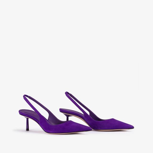 Le Silla Slingback camoscio viola kamala Offerta speciale