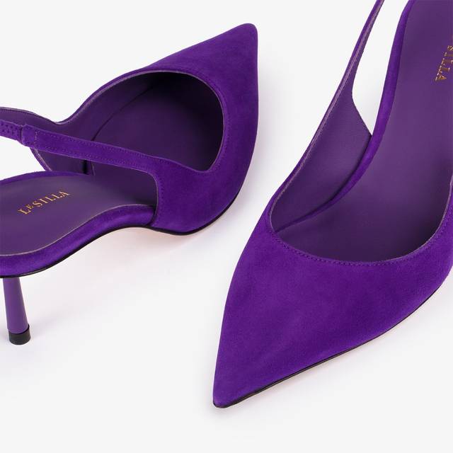 Le Silla Slingback camoscio viola kamala Offerta speciale