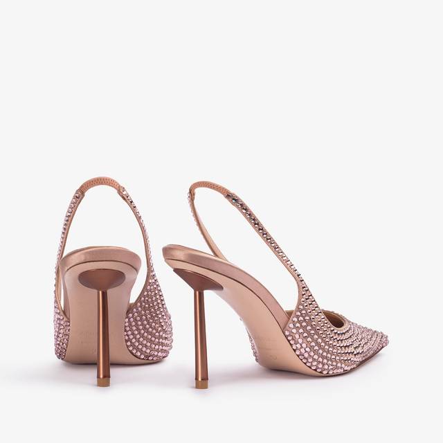 Le Silla Slingback cristalli nude phard Comprare a buon mercato