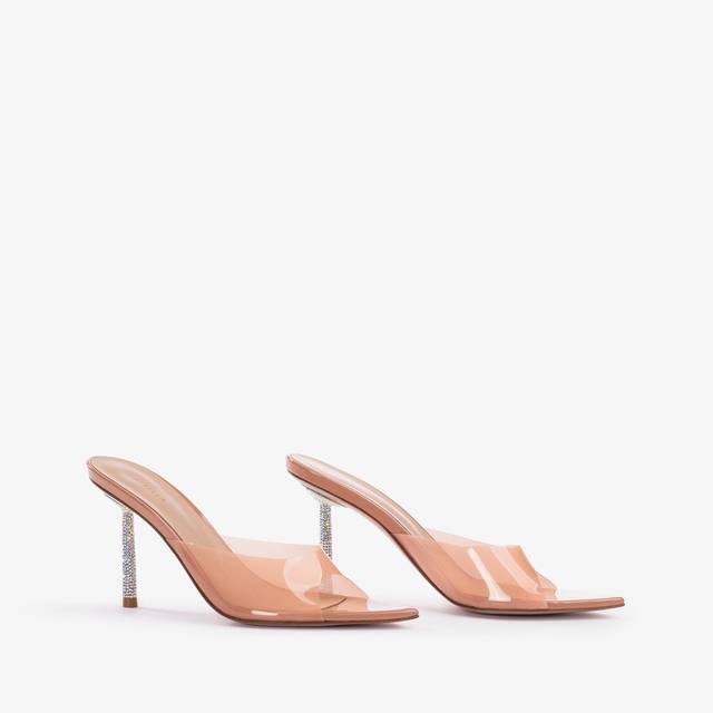 Le Silla Sandalo mule plexy nude phard con Cristalli Fornitura limitata