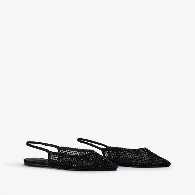 Le Silla Slingback gioiello rete nera jet e Cristalli Shopping online