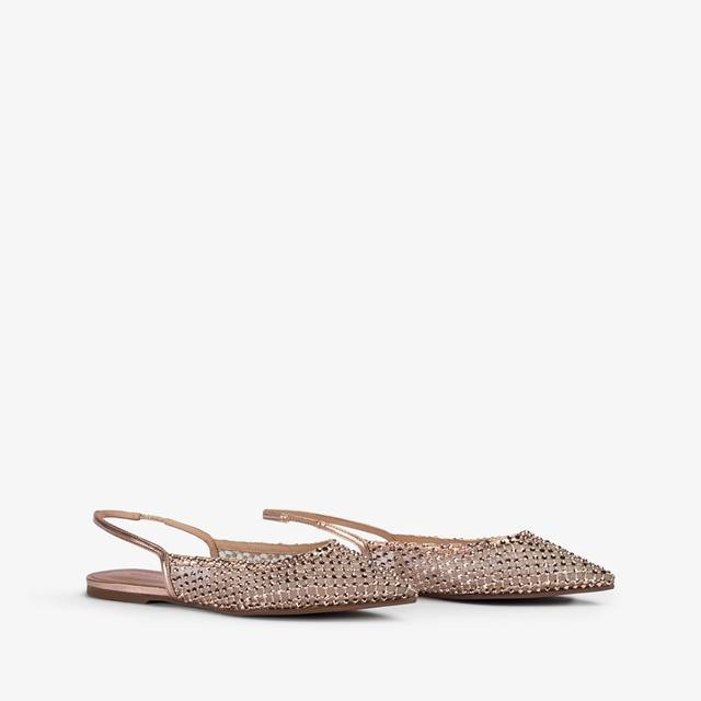 Le Silla Slingback gioiello rete oro rosa e Cristalli Offerta esclusiva