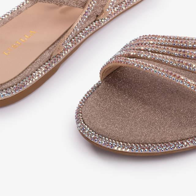 Le Silla Sandalo tessuto glitter nude skin Cyber Monday