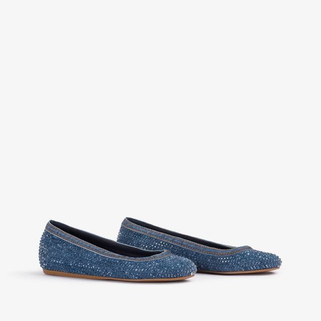 Le Silla Ballerina gioiello denim blu con Cristalli Offerta San Valentino