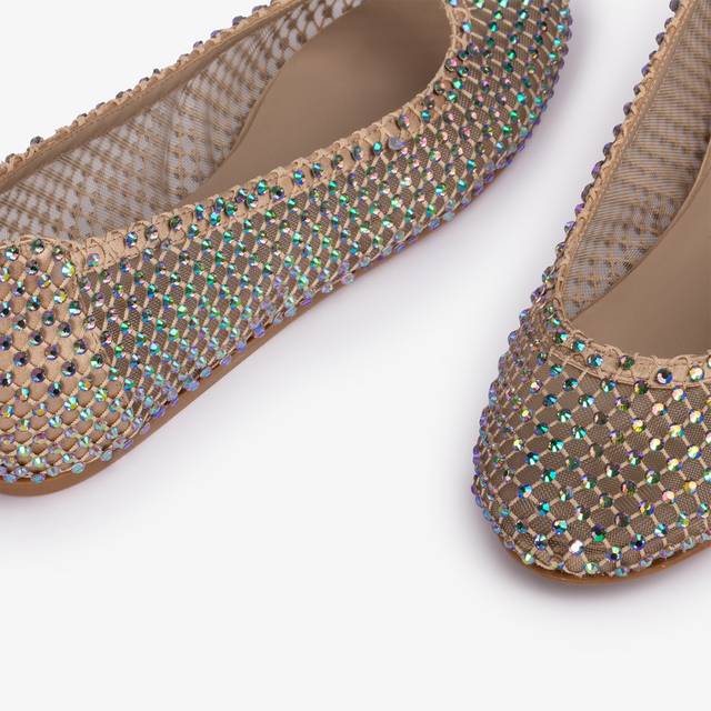 Le Silla Ballerina gioiello rete oro con Cristalli iridescenti Smaltimento dello stoccaggio