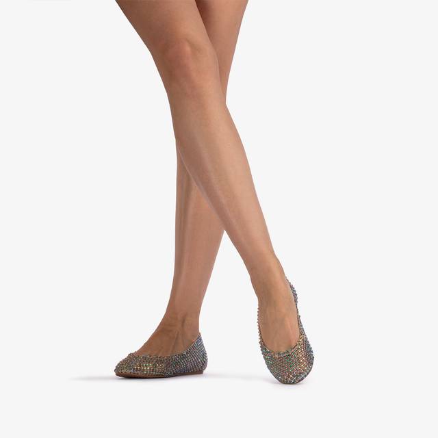 Le Silla Ballerina gioiello rete oro con Cristalli iridescenti Smaltimento dello stoccaggio