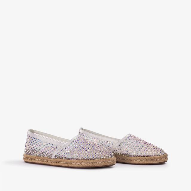 Le Silla Espadrilla gioiello rete bianca carta con Cristalli Offerte esclusive