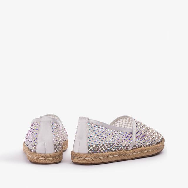 Le Silla Espadrilla gioiello rete bianca carta con Cristalli Offerte esclusive