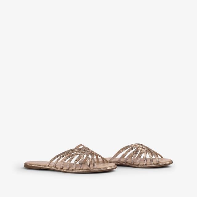 Le Silla Sandalo raso nude skin con Cristalli Offerte giornaliere