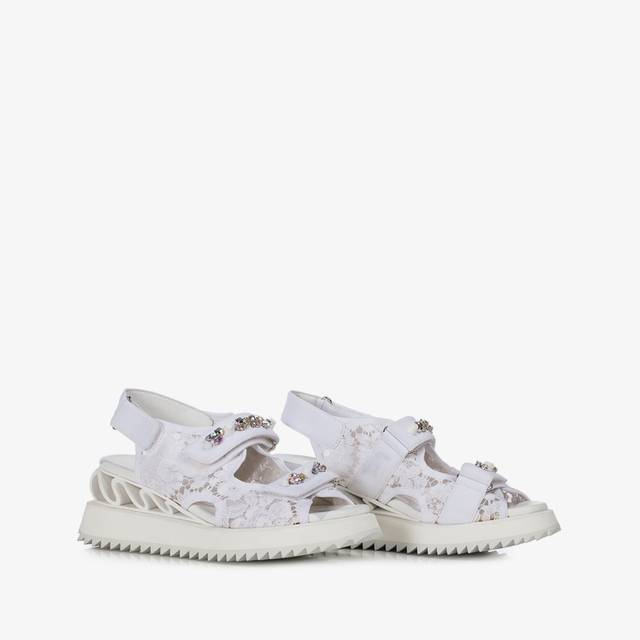 Le Silla Sandalo pizzo bianco Offerte speciali