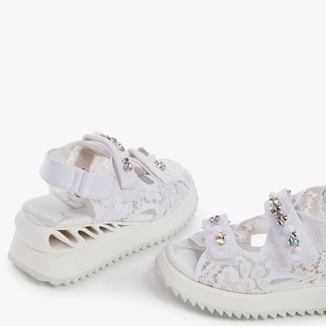 Le Silla Sandalo pizzo bianco Offerte speciali