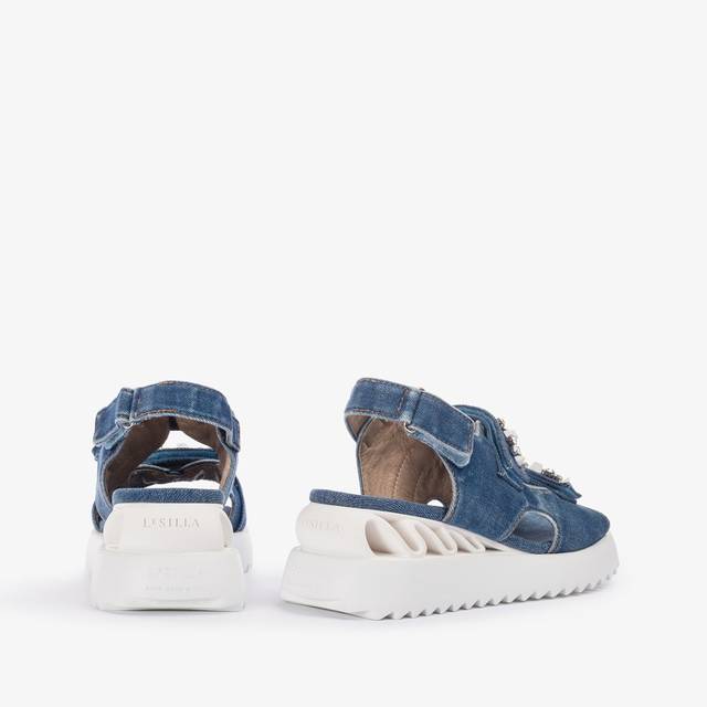 Le Silla Sandalo Wave denim blu Enormi risparmi
