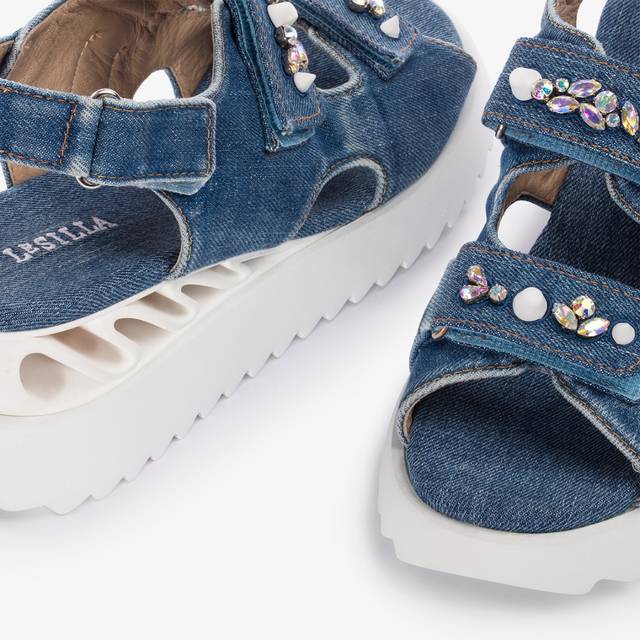 Le Silla Sandalo Wave denim blu Enormi risparmi