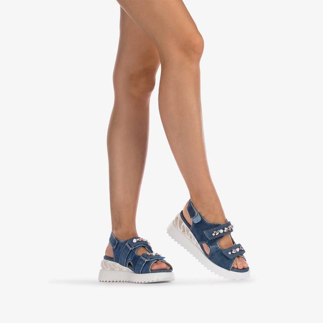 Le Silla Sandalo Wave denim blu Enormi risparmi
