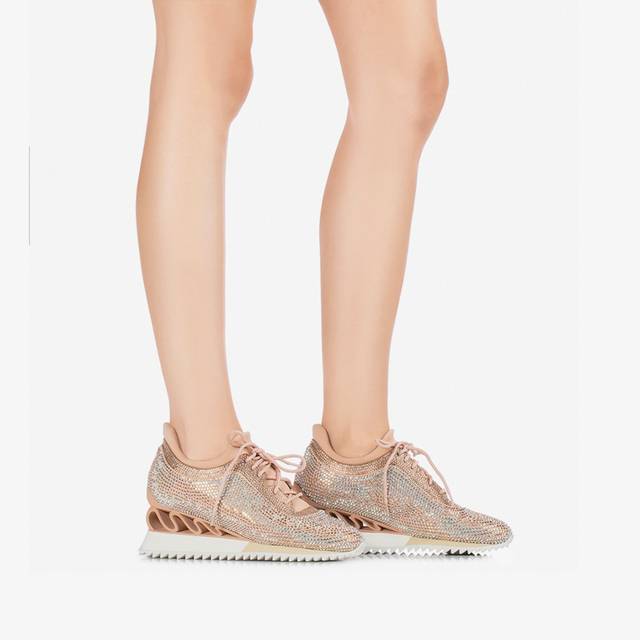Le Silla Sneaker Cristalli nude phard Super Saving Price