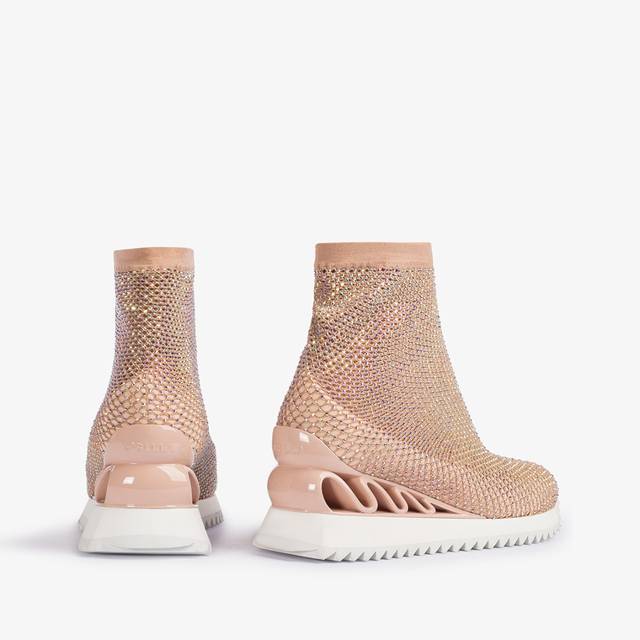 Le Silla Scarpa running rete e Cristalli nude skin Ritorno libero