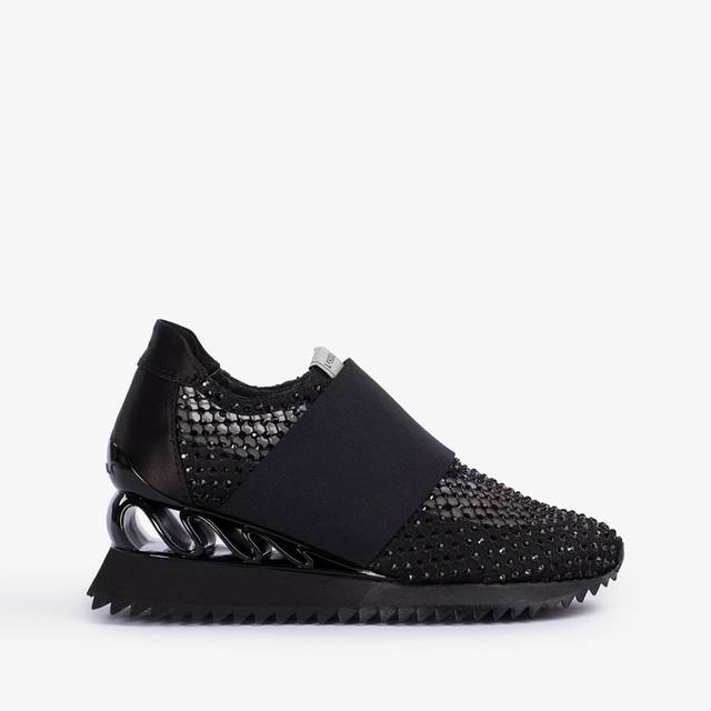Le Silla Scarpa running raso, rete e Cristalli nero jet ACQUISTA ORA