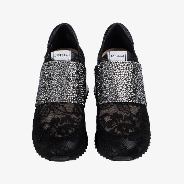 Le Silla Sneaker pizzo nero Promozione temporanea