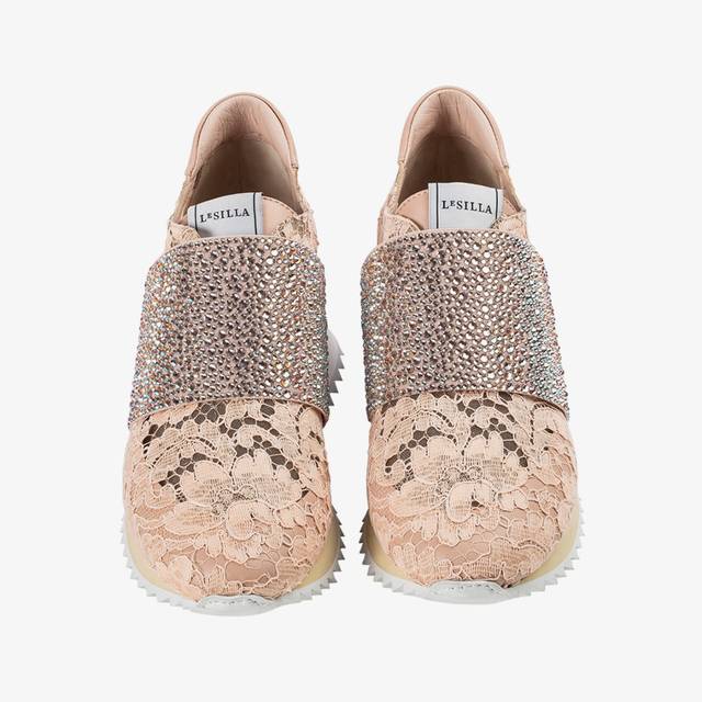 Le Silla Sneaker pizzo nude phard Fino al 50% di sconto