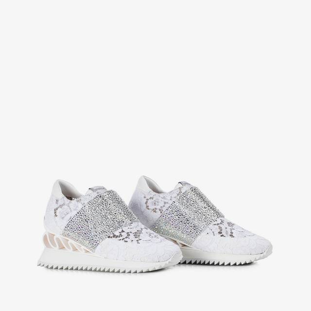 Le Silla Sneaker pizzo bianca Fino al 60% di sconto