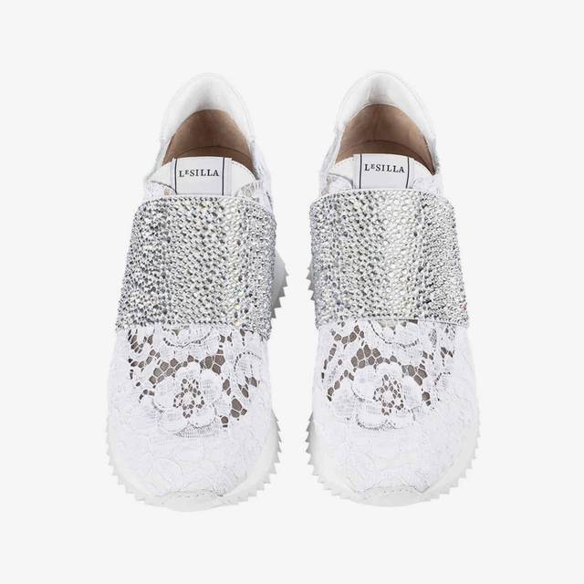 Le Silla Sneaker pizzo bianca Fino al 60% di sconto