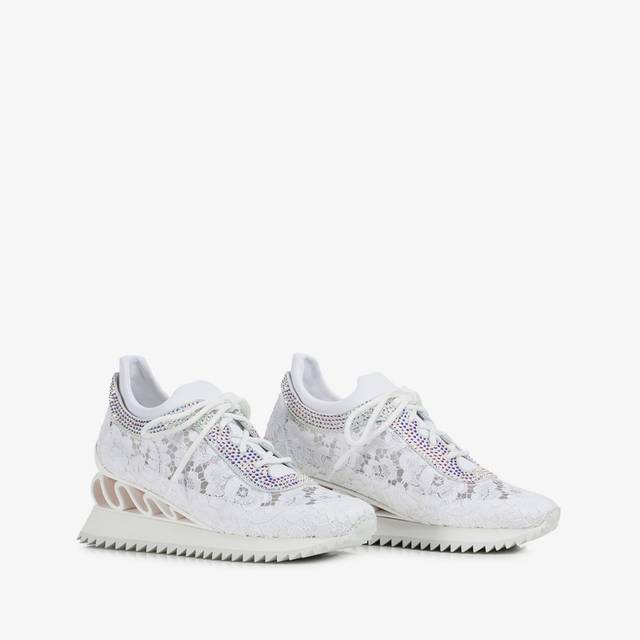 Le Silla Sneaker pizzo bianca Fino al 55% di sconto