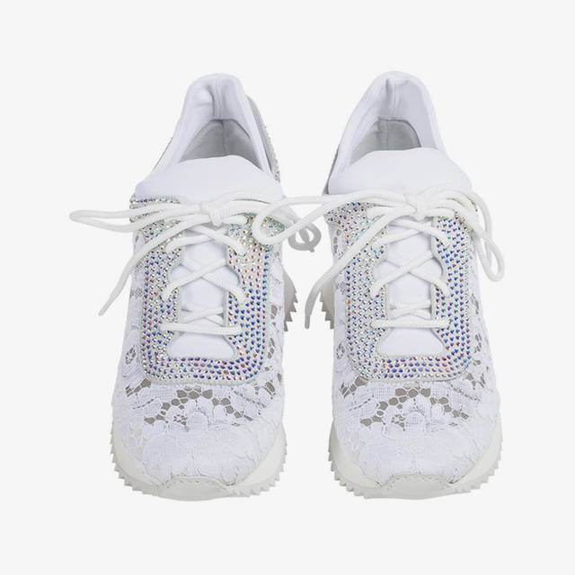 Le Silla Sneaker pizzo bianca Fino al 55% di sconto