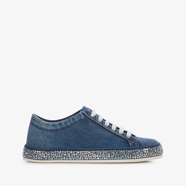 Le Silla Sneaker denim blu con Cristalli Enormi sconti