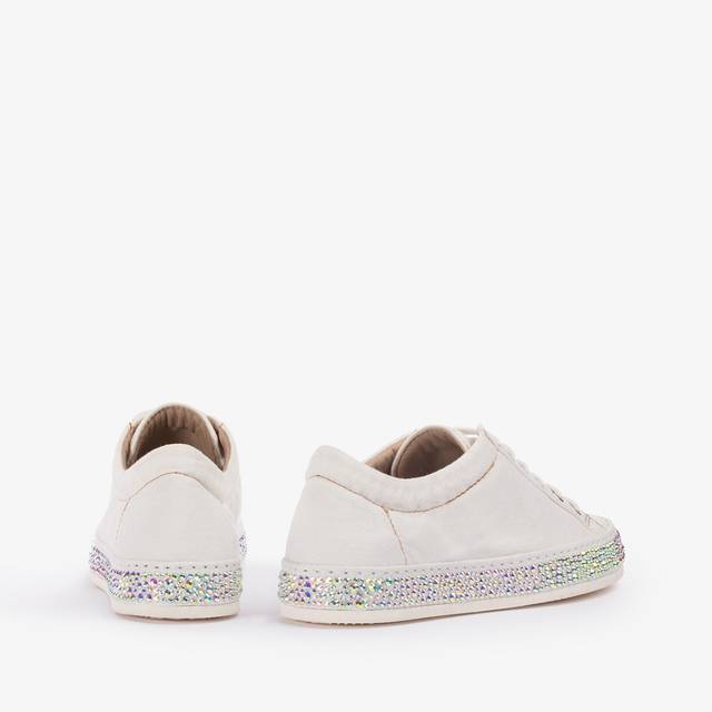 Le Silla Sneaker denim bianca carta con Cristalli 50% di sconto con spedizione gratuita