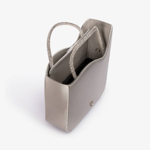 Le Silla Small bag raso argento e Cristalli Promozione