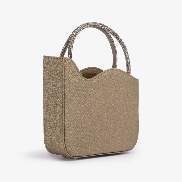 Le Silla Mini bag glitter oro con Cristalli Qualità Garantita