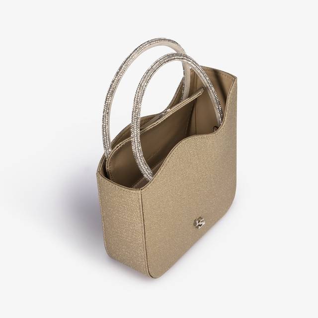 Le Silla Mini bag glitter oro con Cristalli Qualità Garantita