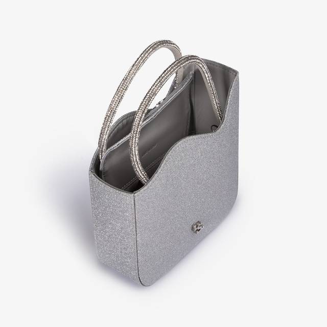 Le Silla Mini bag glitter argento con Cristalli Negozi Online