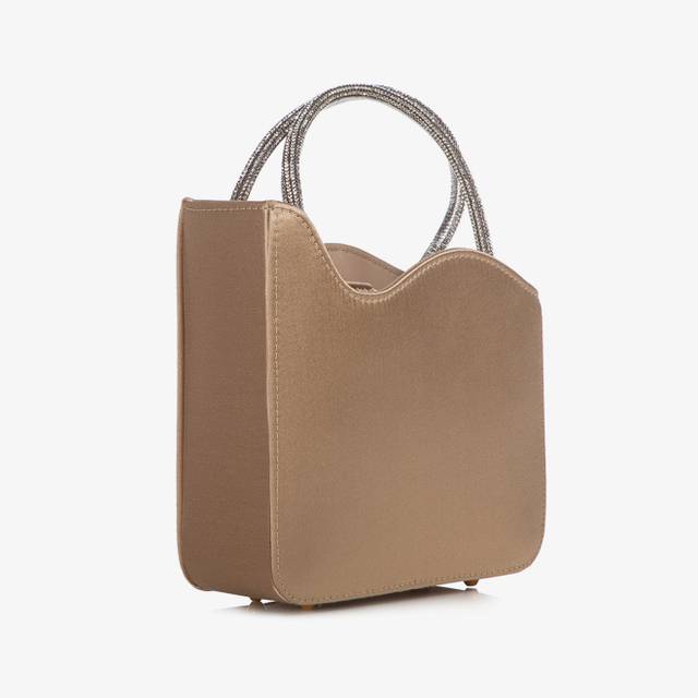 Le Silla Mini bag raso oro e Cristalli Acquista Ora