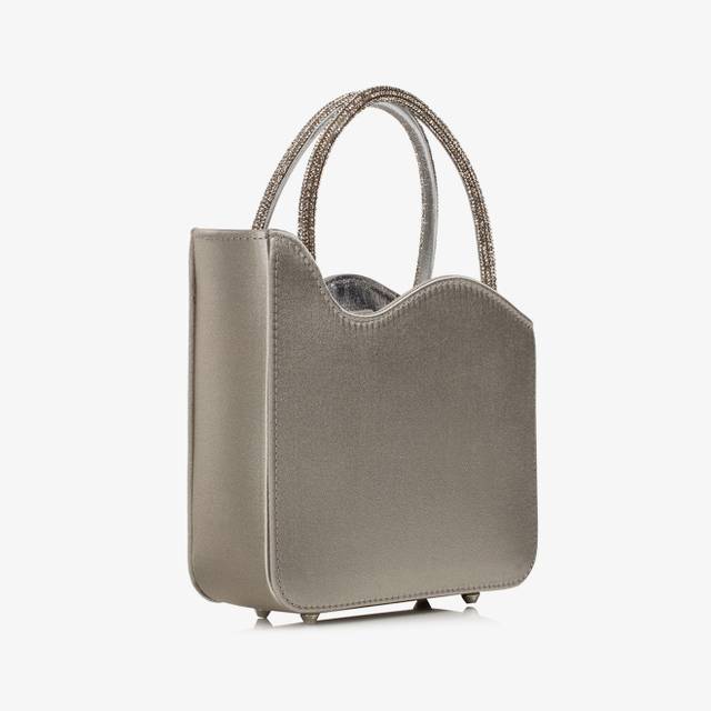 Le Silla Mini bag raso argento e Cristalli Consegna Veloce