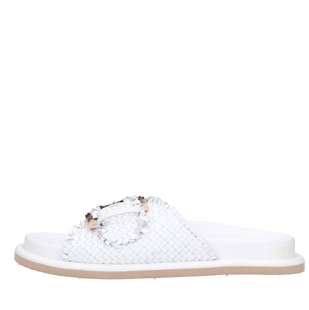EMANUELLE VEE Mules in pelle Vendita Calda