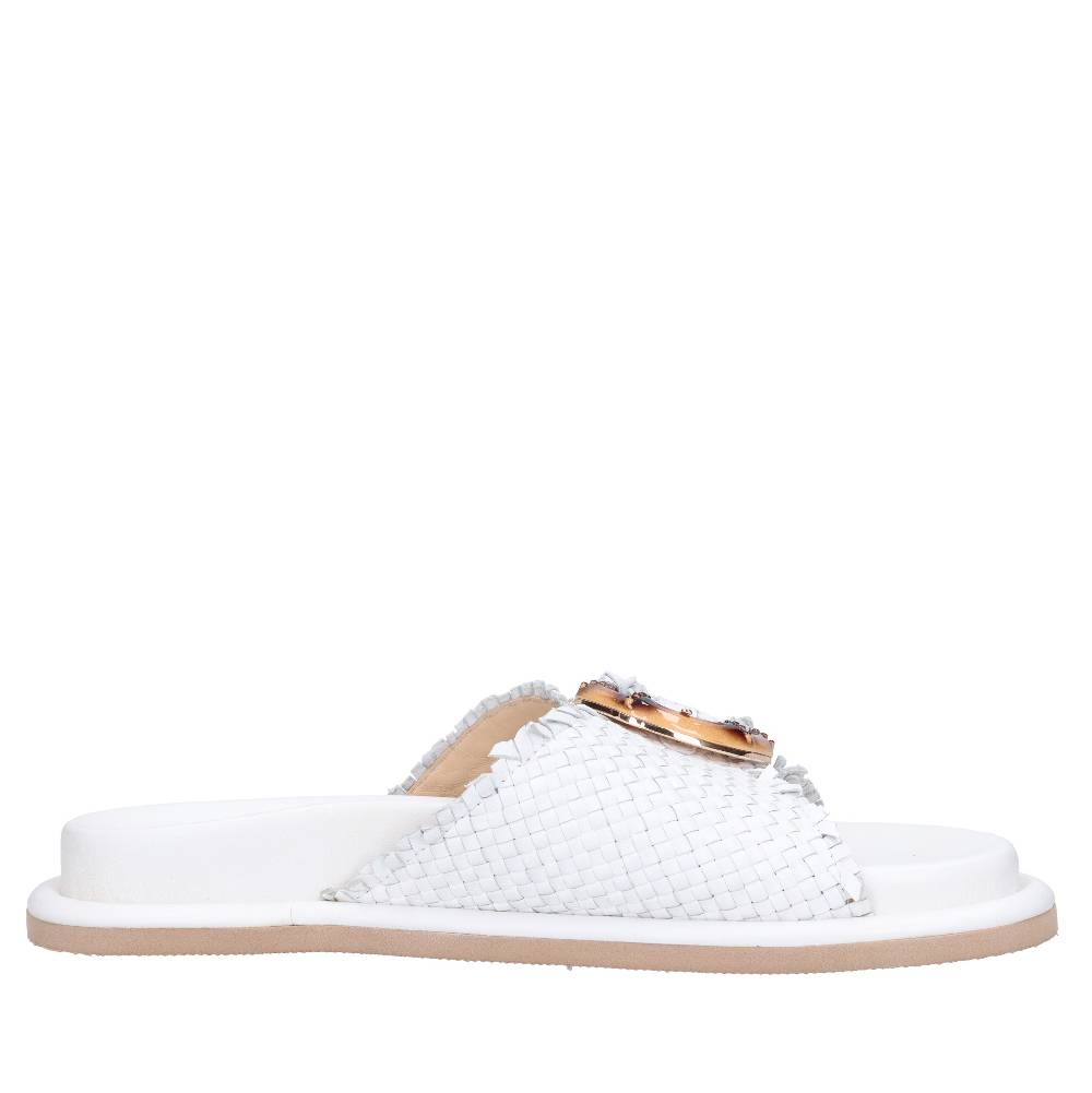 EMANUELLE VEE Mules in pelle Vendita Calda