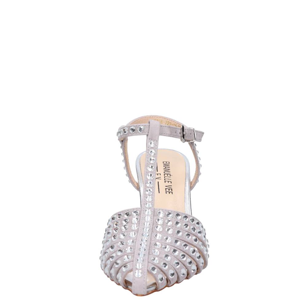 EMANUELLE VEE Décolleté Slingback in pelle e strass Negozio