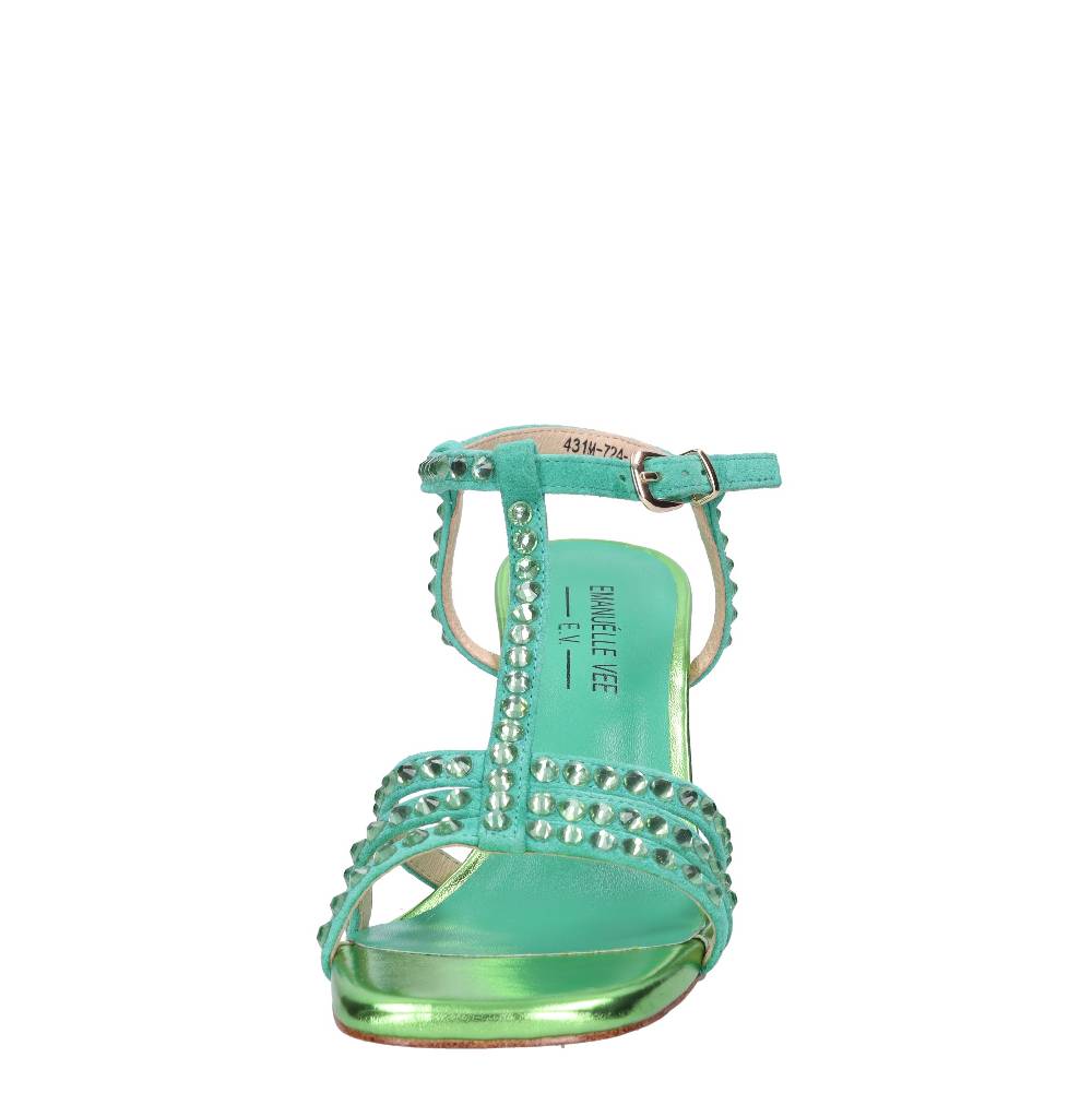EMANUELLE VEE Sandali in pelle e strass Offerta speciale
